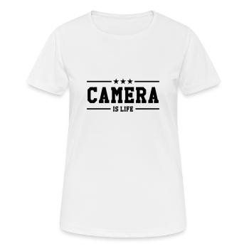 Cameraman / Camera / Video / Cadreur - T-shirt respirant Femme - blanc - Devant - AI Model Female 172 dark (172cm)
