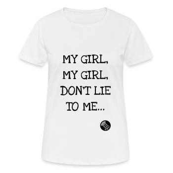 My girl, my girl, don't lie to me... Nirvana - T-shirt respirant Femme - blanc - Devant - AI Model Female 172 dark (172cm)