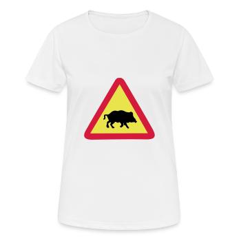 enseigne cochon - T-shirt respirant Femme - blanc - Devant - AI Model Female 172 dark (172cm)