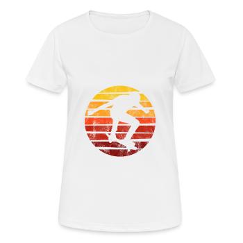 Skateboarder Skateboard Skater Skate Skateing - Women's Breathable T-Shirt - white - Front - AI Model Female 172 dark (172cm)