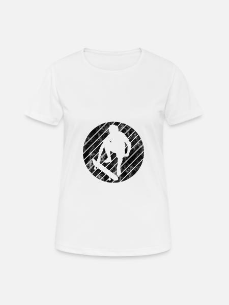 Skateboarder Skateboard Skater Skate Skateing - Frauen T-Shirt atmungsaktiv - Weiß