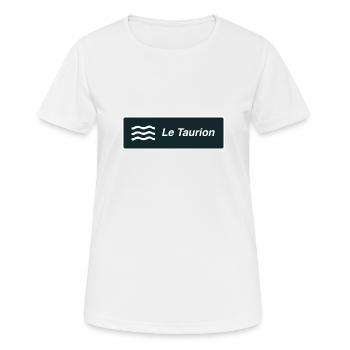 Panneau Le Taurion - T-shirt respirant Femme - blanc - Devant - AI Model Female 172 dark (172cm)