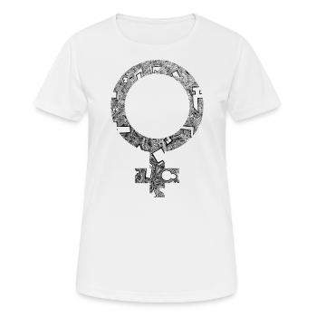 Frauenpower - Frauen T-Shirt atmungsaktiv - Weiß - Vorne - AI Model Female 172 dark (172cm)