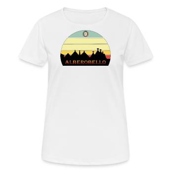 Alberobello trulli Pouilles - T-shirt respirant Femme - blanc - Devant - AI Model Female 172 dark (172cm)
