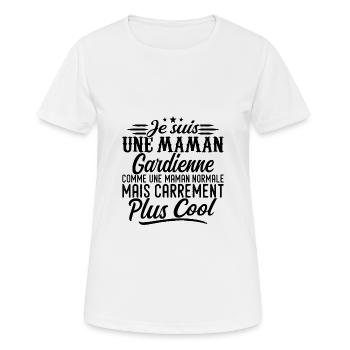 Mommy Guardian: normal, aber knallharter - Frauen T-Shirt atmungsaktiv - Weiß - Vorne - AI Model Female 172 dark (172cm)