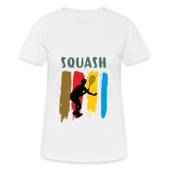 Squash - Frauen T-Shirt atmungsaktiv - Weiß - Vorne - AI Model Female 172 dark (172cm)