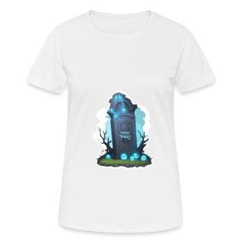 Pierre tombale d’Halloween - T-shirt respirant Femme - blanc - Devant - AI Model Female 172 dark (172cm)