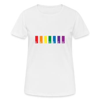 Rainbow - Frauen T-Shirt atmungsaktiv - Weiß - Vorne - AI Model Female 172 dark (172cm)
