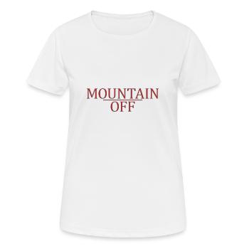 Mountain off - Frauen T-Shirt atmungsaktiv - Weiß - Vorne - AI Model Female 172 dark (172cm)