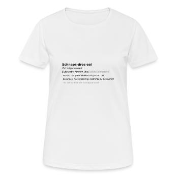 Schnapsdrossel - Frauen T-Shirt atmungsaktiv - Weiß - Vorne - AI Model Female 172 dark (172cm)