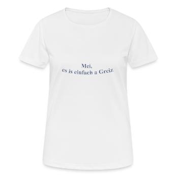 Einfach a Greiz - Frauen T-Shirt atmungsaktiv - Weiß - Vorne - AI Model Female 172 dark (172cm)