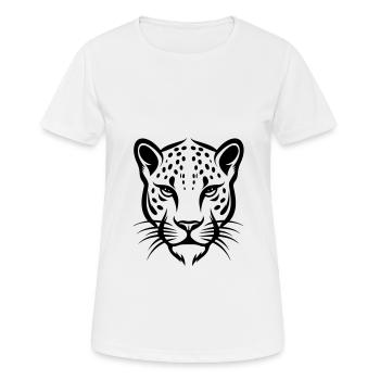 Gepard Kopf - Frauen T-Shirt atmungsaktiv - Weiß - Vorne - AI Model Female 172 dark (172cm)