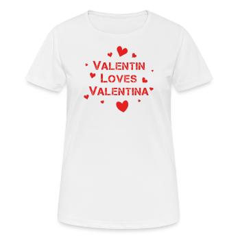Valentine's Day Valentine Red Hearts - Women's Breathable T-Shirt - white - Front - AI Model Female 172 dark (172cm)