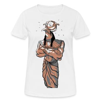Mighty Ra - Frauen T-Shirt atmungsaktiv - Weiß - Vorne - AI Model Female 172 dark (172cm)