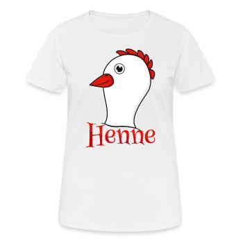 Chemise partenaire poule - T-shirt respirant Femme - blanc - Devant - AI Model Female 172 dark (172cm)