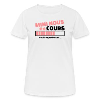 mini nous en cours - T-shirt respirant Femme - blanc - Devant - AI Model Female 172 dark (172cm)