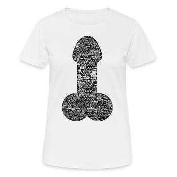 Cock Schwanz Penis dunkel Mann Geschlecht - CO3 - Frauen T-Shirt atmungsaktiv - Weiß - Vorne - AI Model Female 172 dark (172cm)