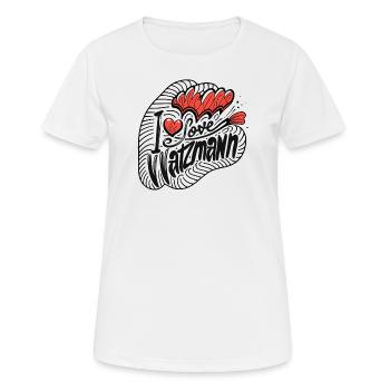Watzmann Freiheit Berge Begeisterung Souveniers - Frauen T-Shirt atmungsaktiv - Weiß - Vorne - AI Model Female 172 dark (172cm)