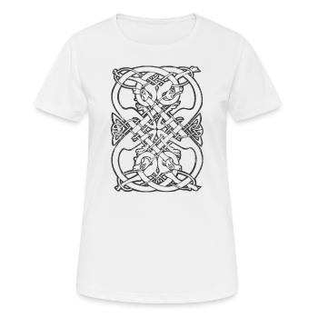 Wikinger Knoten / Wikinger Runen - Frauen T-Shirt atmungsaktiv - Weiß - Vorne - AI Model Female 172 dark (172cm)
