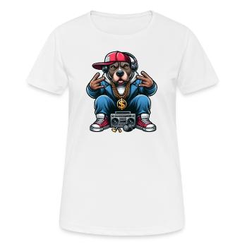 Pitbull Le DJ - T-shirt respirant Femme - blanc - Devant - AI Model Female 172 dark (172cm)