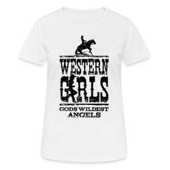 Western Girls - Gods Wildest Angels -Bright Shirts - Women's Breathable T-Shirt - white - Front - AI Model Female 172 dark (172cm)