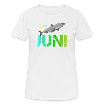 Juni Namenstag Geburtstag Juni - Frauen T-Shirt atmungsaktiv - Weiß - Vorne - AI Model Female 172 dark (172cm)