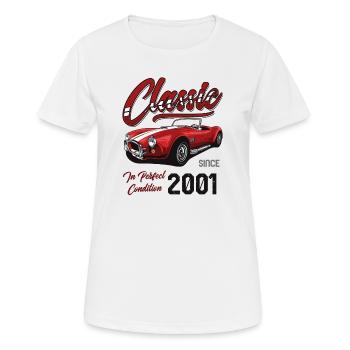 Je ne suis pas vieux Je suis une voiture classique vintage née en 2001 - T-shirt respirant Femme - blanc - Devant - AI Model Female 172 dark (172cm)