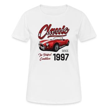 Je ne suis pas vieux Je suis une voiture classique vintage née en 1997 - T-shirt respirant Femme - blanc - Devant - AI Model Female 172 dark (172cm)