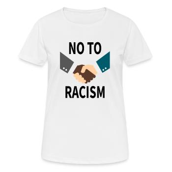 non au racisme - T-shirt respirant Femme - blanc - Devant - AI Model Female 172 dark (172cm)
