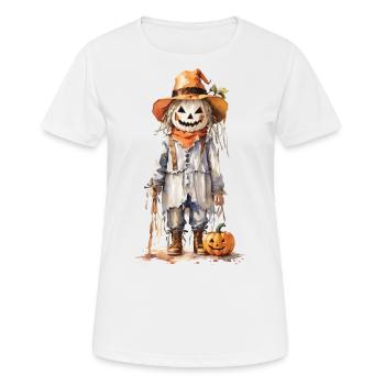 Autumnal Magical Scarecrow Halloween - Women's Breathable T-Shirt - white - Front - AI Model Female 172 dark (172cm)