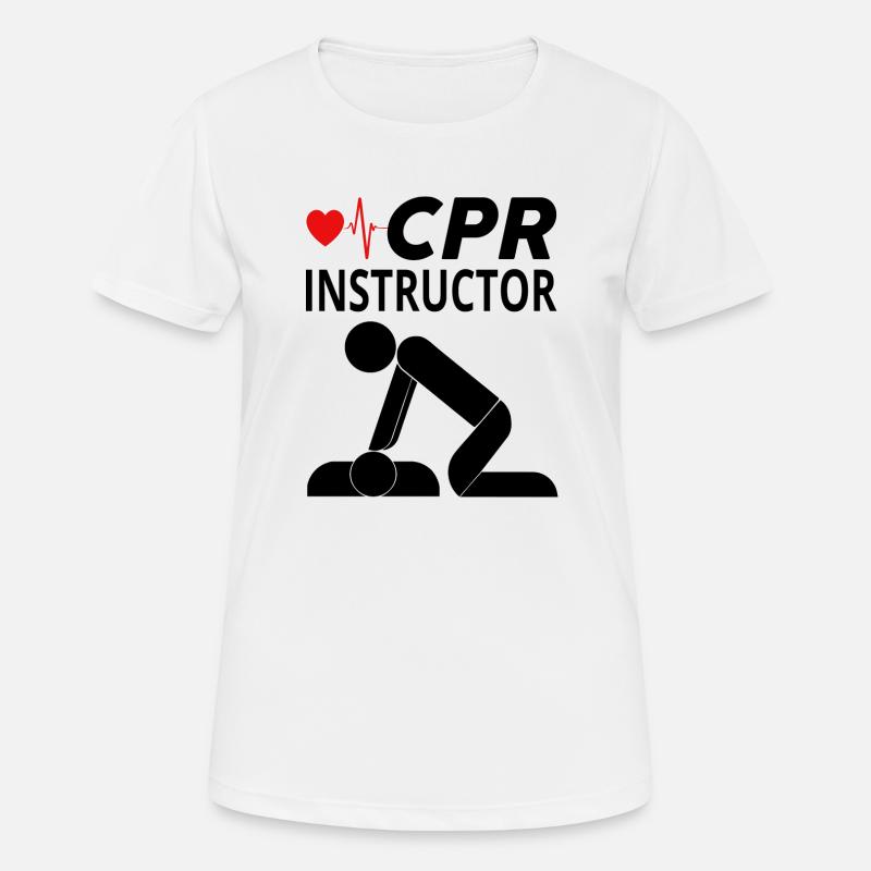 CPR INSTRUCTOR - Women's Breathable T-Shirt - white