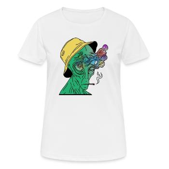Alien 420 - Frauen T-Shirt atmungsaktiv - Weiß - Vorne - AI Model Female 172 dark (172cm)