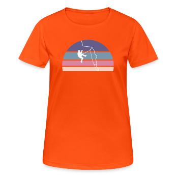 Tomber dans le vide - T-shirt respirant Femme - orange néon - Devant - AI Model Female 172 dark (172cm)