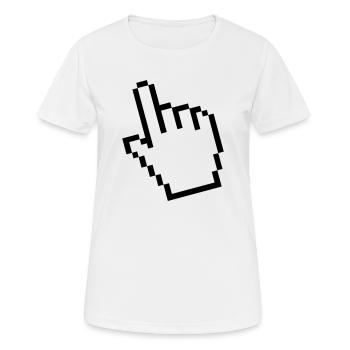Mauszeiger 3D - Frauen T-Shirt atmungsaktiv - Weiß - Vorne - AI Model Female 172 dark (172cm)