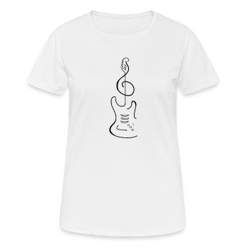 Guitare | guitare | guitare | musique | groupe | - T-shirt respirant Femme - blanc - Devant - AI Model Female 172 dark (172cm)