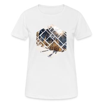 Dolomites Seceda Paysage hivernal - T-shirt respirant Femme - blanc - Devant - AI Model Female 172 dark (172cm)