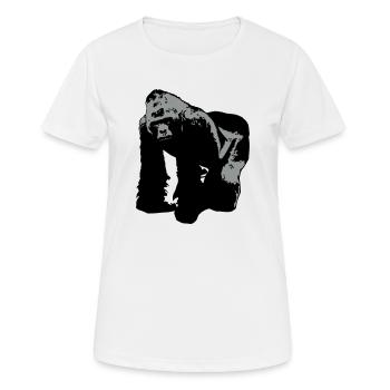gorilla - T-shirt respirant Femme - blanc - Devant - AI Model Female 172 dark (172cm)