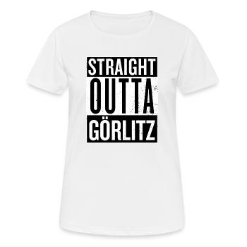 Straight outta Görlitz compton Film Logo Sachsen - Frauen T-Shirt atmungsaktiv - Weiß - Vorne - AI Model Female 172 dark (172cm)