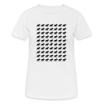 Elche der Andere Elch - Frauen T-Shirt atmungsaktiv - Weiß - Vorne - AI Model Female 172 dark (172cm)