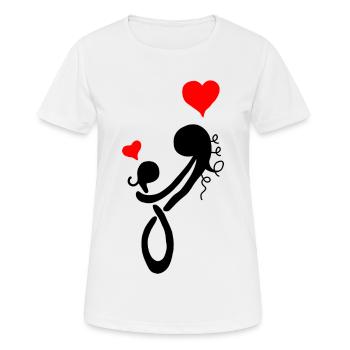 Mutter Tochter Lieben - Frauen T-Shirt atmungsaktiv - Weiß - Vorne - AI Model Female 172 dark (172cm)
