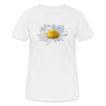 Margeriten Margerite weiße Blume Gänseblume - Frauen T-Shirt atmungsaktiv - Weiß - Vorne - AI Model Female 172 dark (172cm)