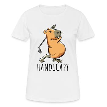 Capybara Golf Handicap - Handicapy - Frauen T-Shirt atmungsaktiv - Weiß - Vorne - AI Model Female 172 dark (172cm)