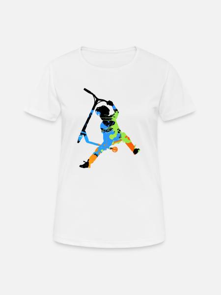 Freestyle-Roller - Frauen T-Shirt atmungsaktiv - Weiß