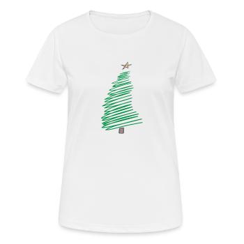 Arbre de Noël - T-shirt respirant Femme - blanc - Devant - AI Model Female 172 dark (172cm)