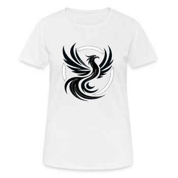 Phoenix schwarz-weiß - Frauen T-Shirt atmungsaktiv - Weiß - Vorne - AI Model Female 172 dark (172cm)