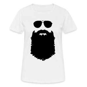 Ich und mein Bart - Frauen T-Shirt atmungsaktiv - Weiß - Vorne - AI Model Female 172 dark (172cm)