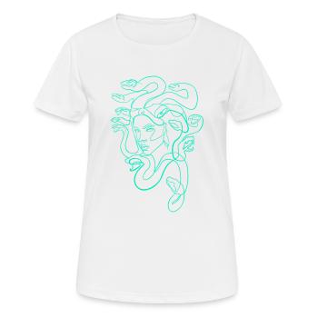 Medusa single line - Women's Breathable T-Shirt - white - Front - AI Model Female 172 dark (172cm)