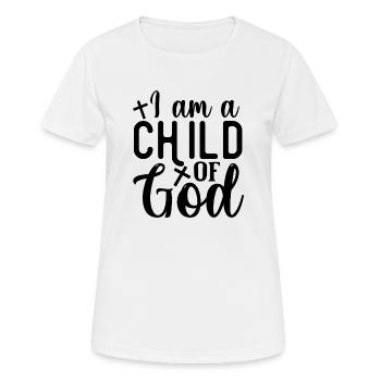 Kind Gottes - Frauen T-Shirt atmungsaktiv - Weiß - Vorne - AI Model Female 172 dark (172cm)