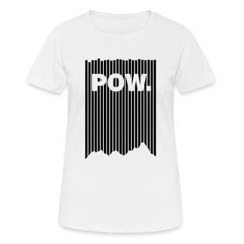Neige poudreuse - Neige fraîche - Pow - Poudreuse - Montagnes - T-shirt respirant Femme - blanc - Devant - AI Model Female 172 dark (172cm)