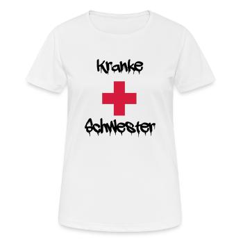 kranke schwester - Frauen T-Shirt atmungsaktiv - Weiß - Vorne - AI Model Female 172 dark (172cm)